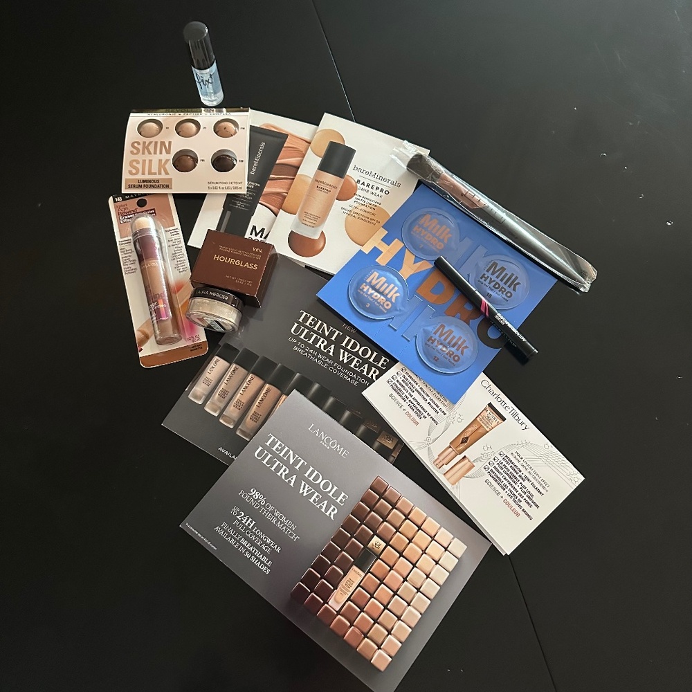 Bundle of 13 makeup items inc liner, setting powder and spray